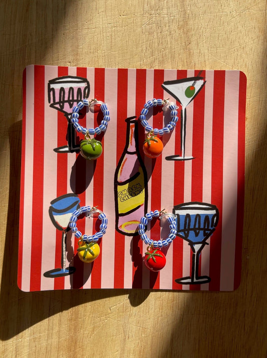 Tomato Girl Stemware Charms