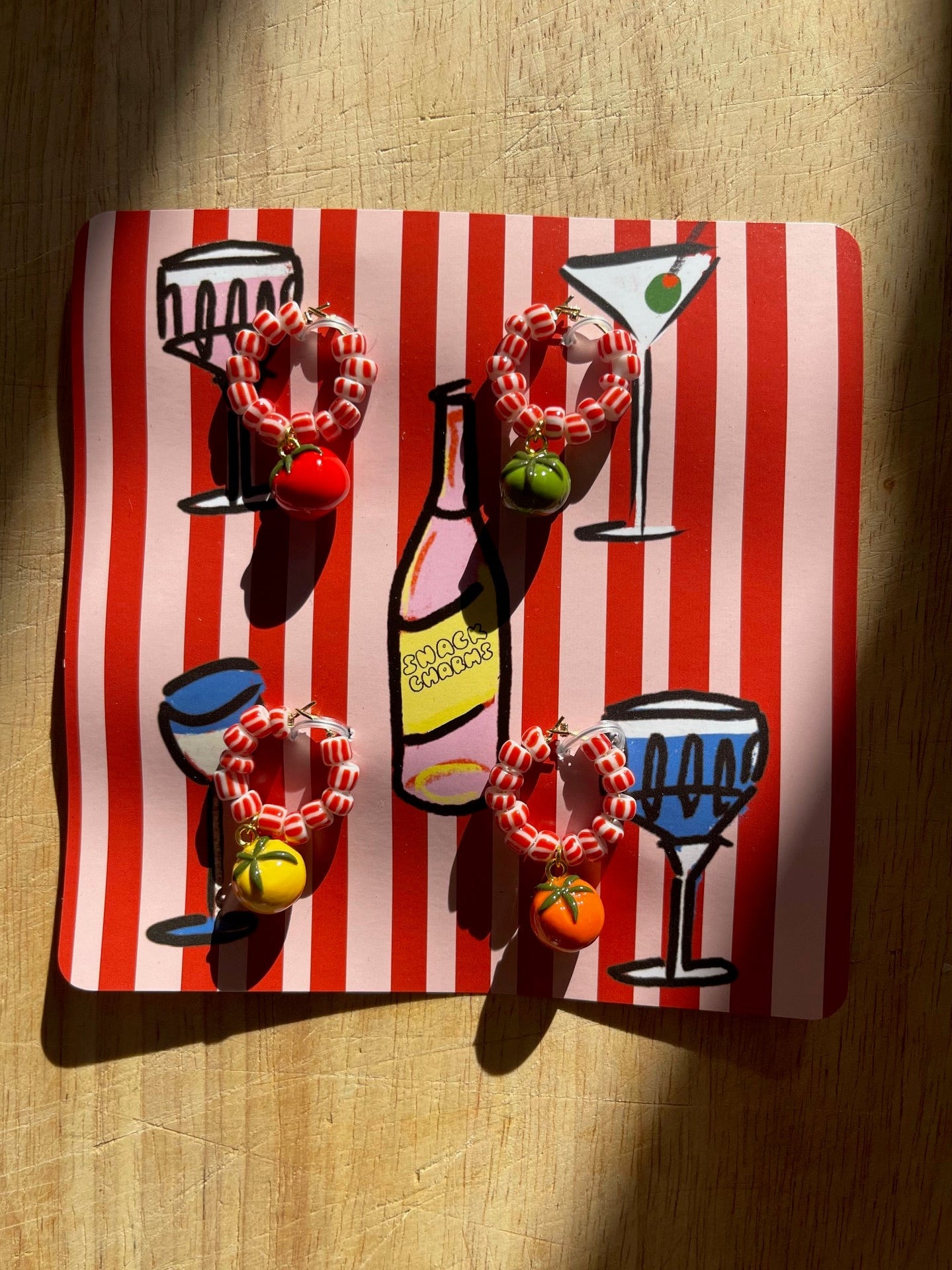 Tomato Girl Stemware Charms