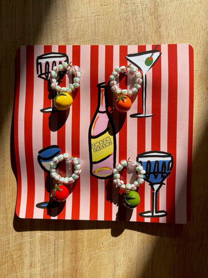 Tomato Girl Stemware Charms